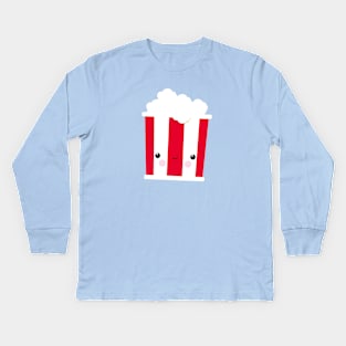 Chill Out Kawaii Popcorn – funny illustration Kids Long Sleeve T-Shirt